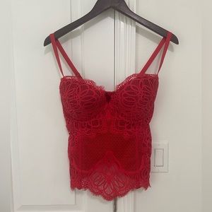 Victoria’s Secret Red Lace Lingerie 38D